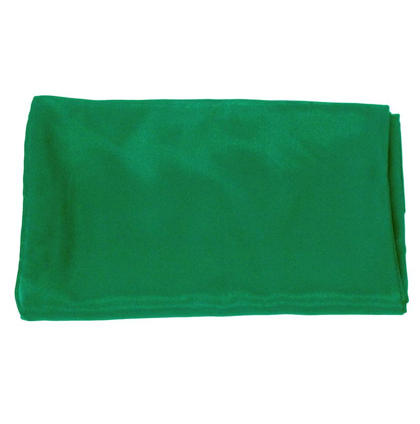 M & F Western Apparel Green / 35"x35" Solid Color Silk Wild Rag