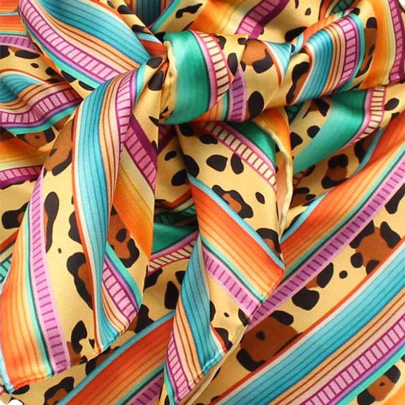 M & F Western Apparel Leopard / 33"x33" Wild Rag Serape Leopard Print 33x33