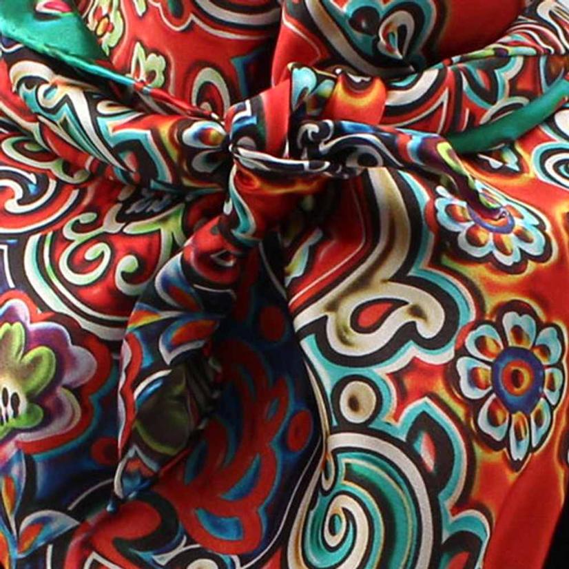 M & F Western Apparel Multi / 33"x33" Wild Rags Red Green Multi Print