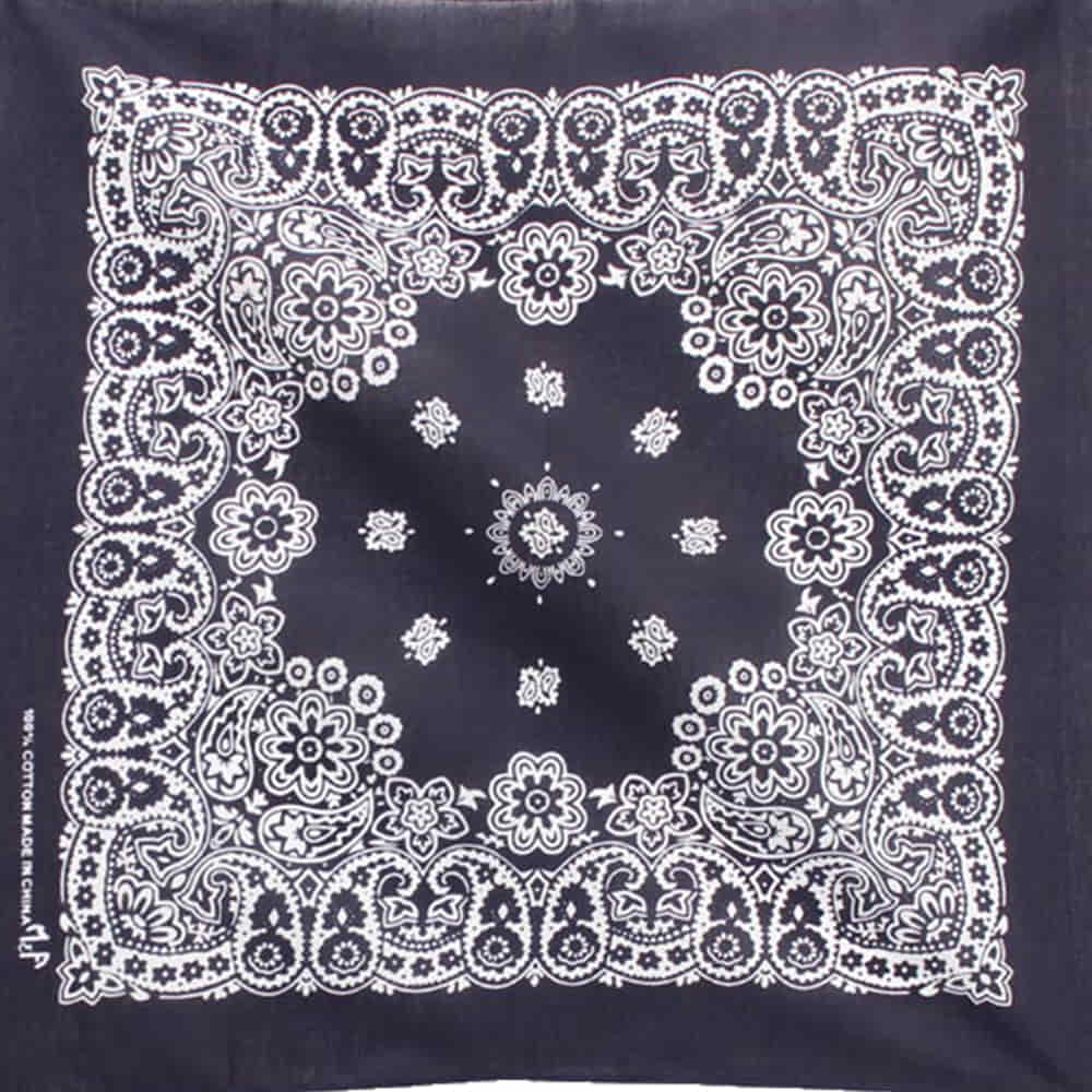 M & F Western Apparel Navy / 21"X21" M&F Western Traditional Fashion Navy Bandana 21"x21"
