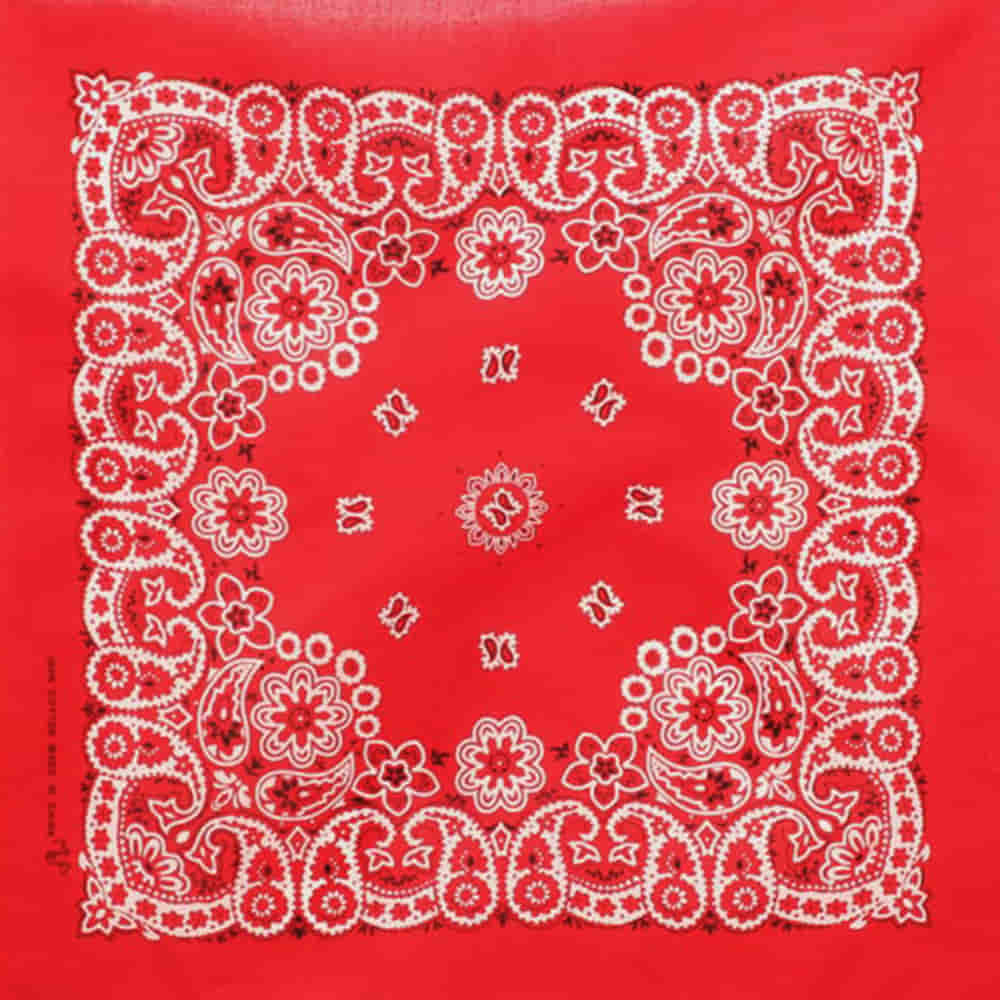 M & F Western Apparel Red / 21"X21" M&F Western Traditional Fashion Red Bandana 21"x21"
