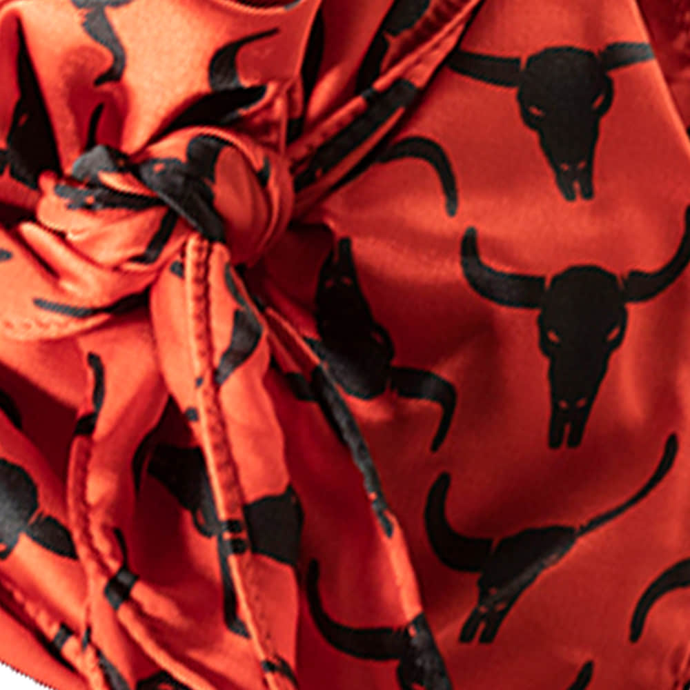 M & F Western Apparel Red / 33"X33" M&F Western Red Skull Wild Rag 33"x33"