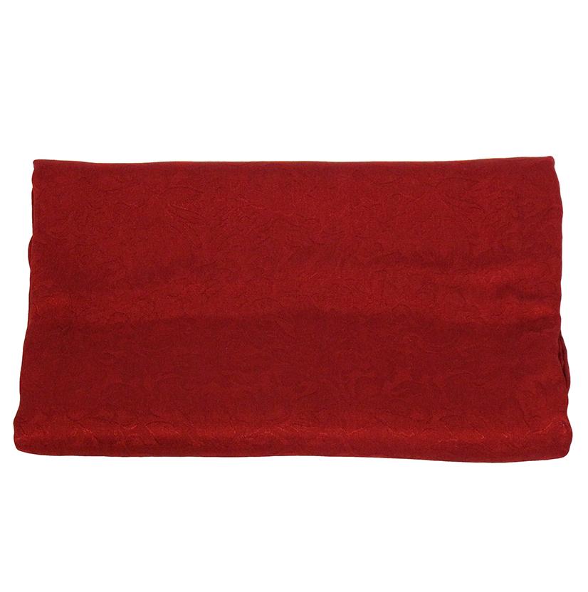M & F Western Apparel Red / 33"x33" Solid Color Jacquard Wild Rag