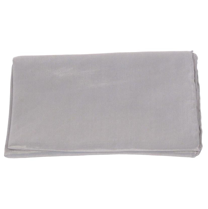 M & F Western Apparel Silver / 35"x35" Solid Color Silk Wild Rag