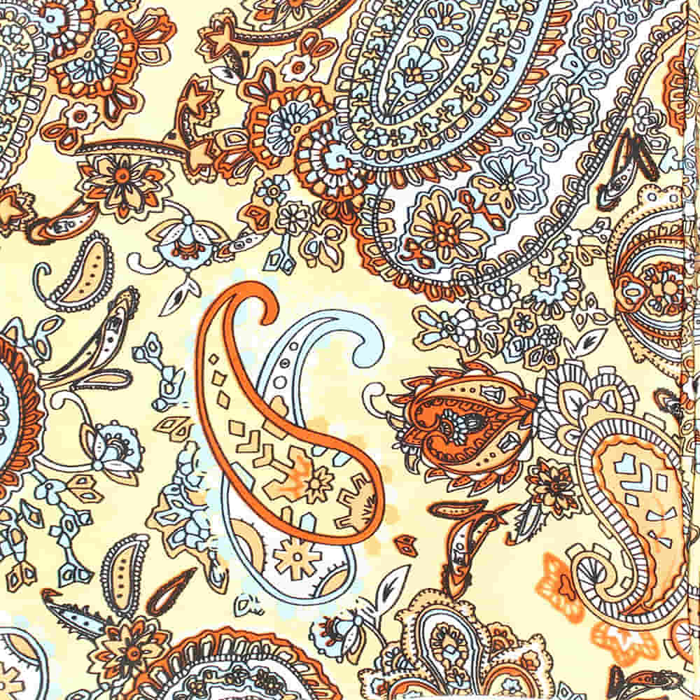 M & F Western Apparel Tan / 33"x33" Paisley Print Wild Rag