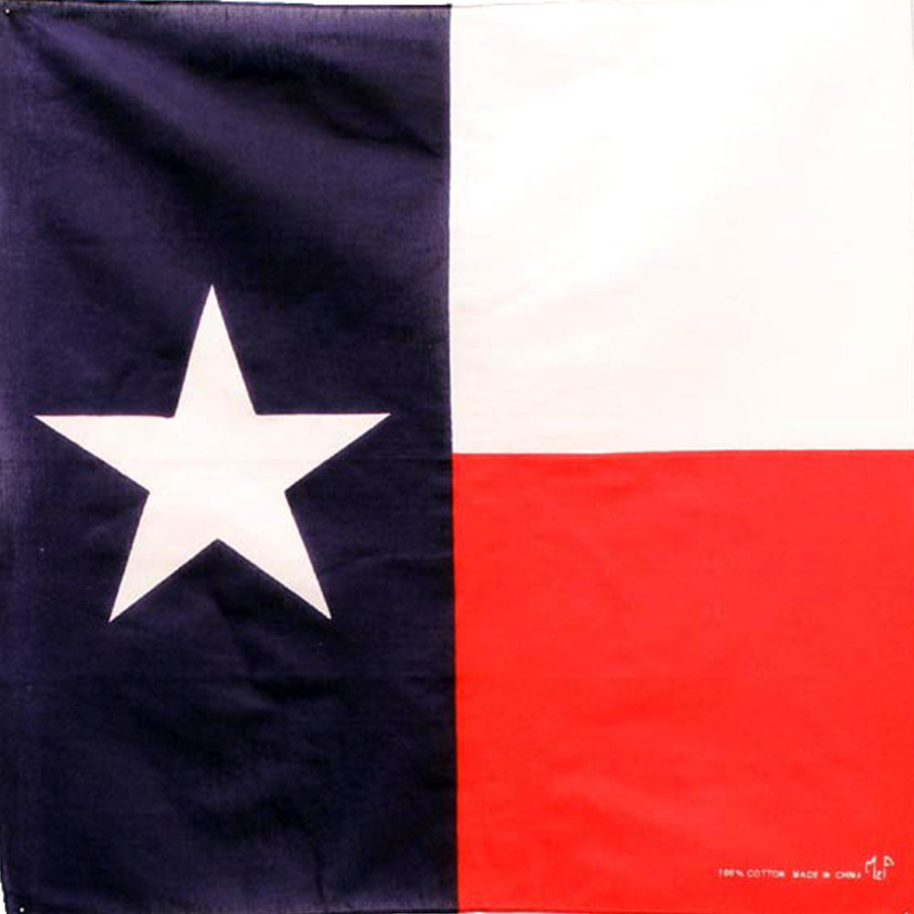 M & F Western Apparel Texas Flag / 21"X21" M&F Western Texas Flag Bandana 21"x21"