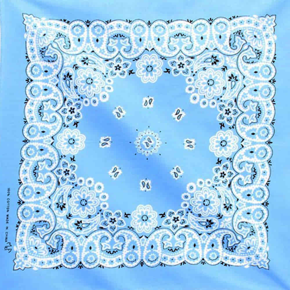 M & F Western Apparel Turquoise / 21"X21" M&F Western Traditional Fashion Turquoise Bandana 21"x21"