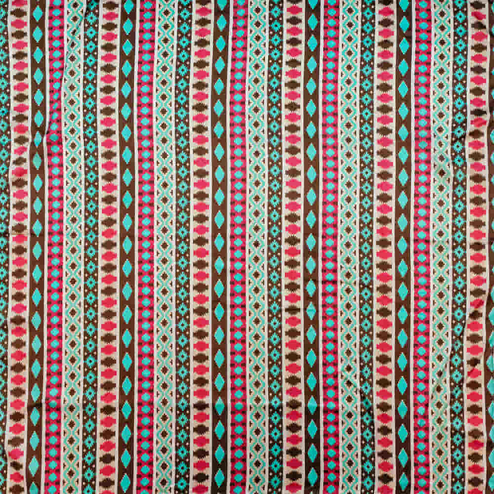 M & F Western Apparel Turquoise / 33"X33" M&F Western Aztec Turquoise Wild Rag 33"x33"