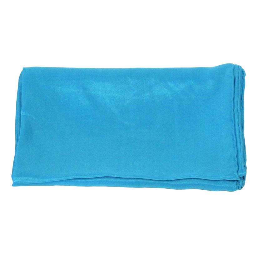 M & F Western Apparel Turquoise / 35"x35" Solid Color Silk Wild Rag