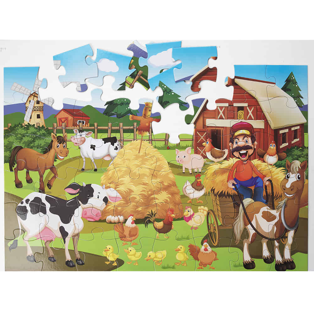 M & F Western Other M&F Western Bigtime Barnyard 48 Piece Farm Puzzle
