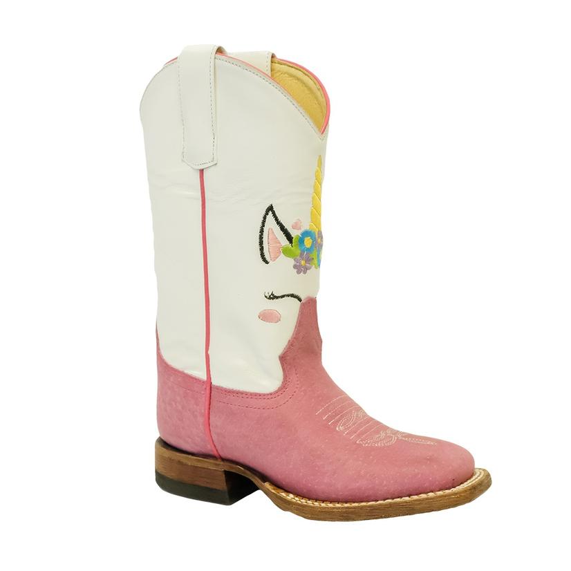 Macie Bean Footwear Macie Bean Pink Unicorn Kid Boots
