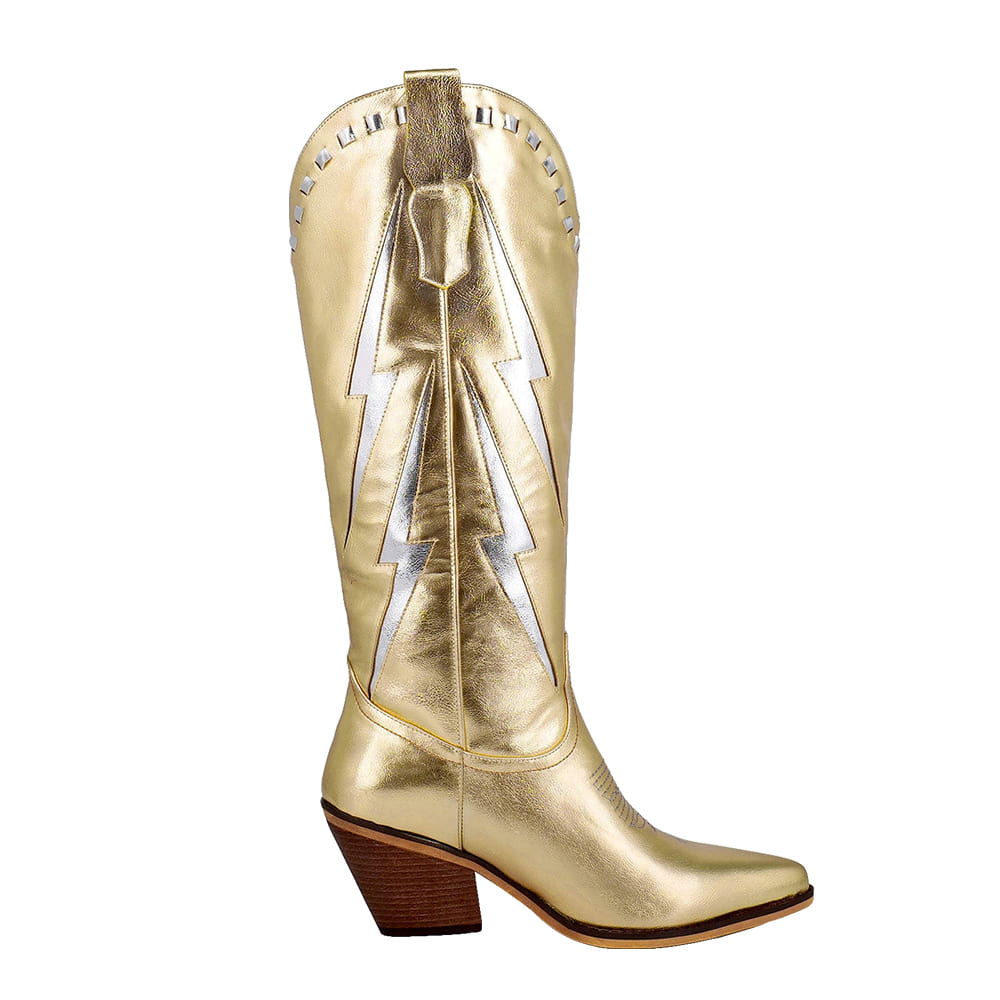 Marfa Boots Co Footwear Marfa Boots Co Womens Jolene Gold Fashion Cowboy Boots
