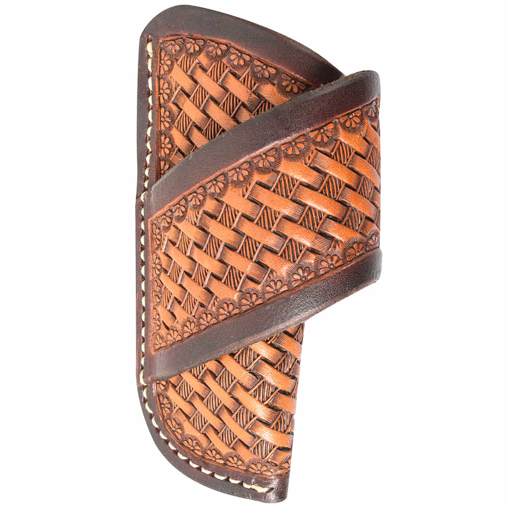 Martin Saddlery Knife Sheath Martin Saddlery Skirting With Basket Stamp And Dark Framed Edges