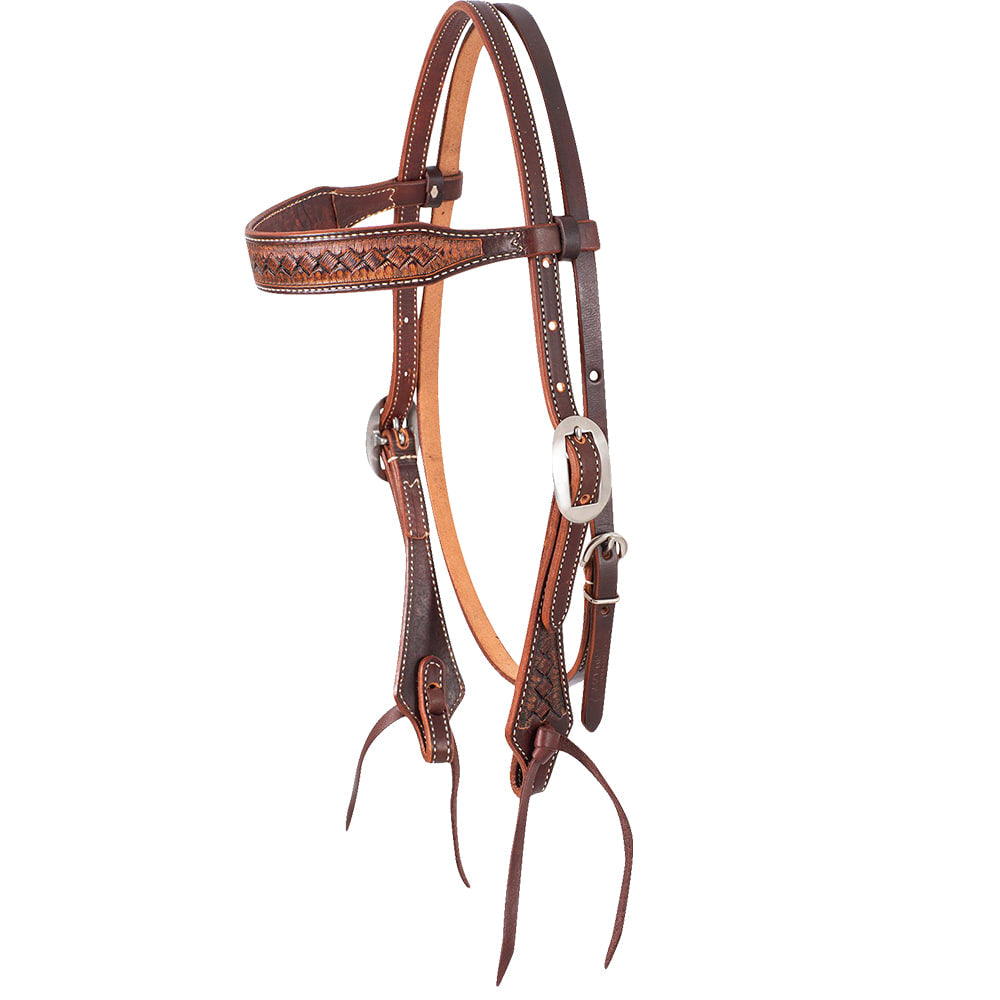 Martin Saddlery Tack Headstall Weathered Antique Weave