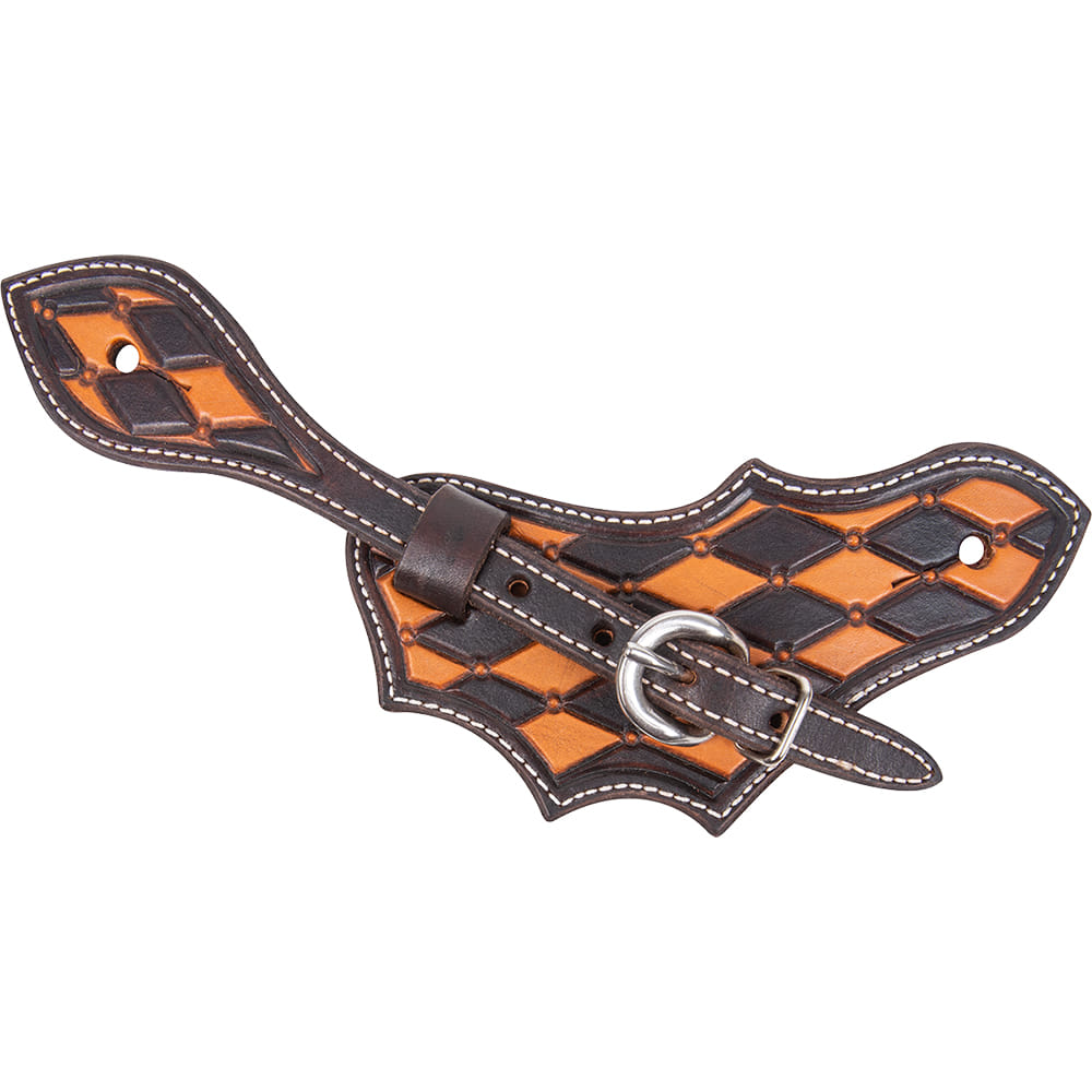 Martin Saddlery Tack Martin Saddlery Quilted Spur Straps Plain with Dyed Detailing