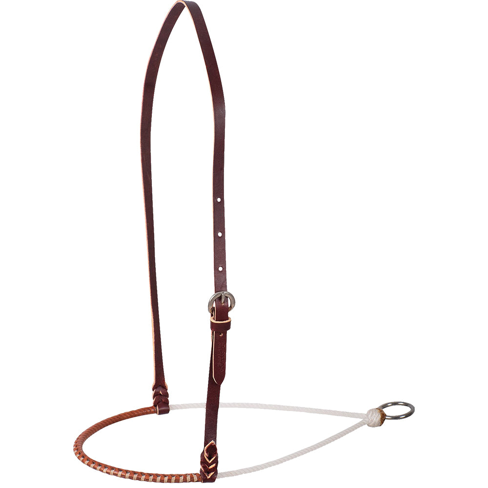 Martin Saddlery Tack Martin Saddlery Single Rope Noseband With Leather Warp Cover 3/16"