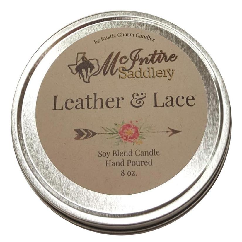 McIntire Saddlery Home Decor 8oz / Leather Lace Miranda Mcintire Leather Lace Candle