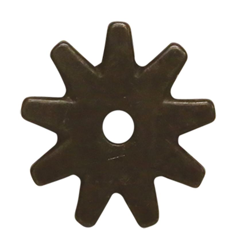 Metalab Tack 1 1/4" / Antique Metalab 1 1/4 Inch 9-Point Spur Rowel Antique