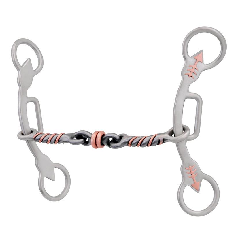 Metalab Tack 5 1/8" Emilie Veillette Barrel Racing Series Marley Dog Bone Gag Bit