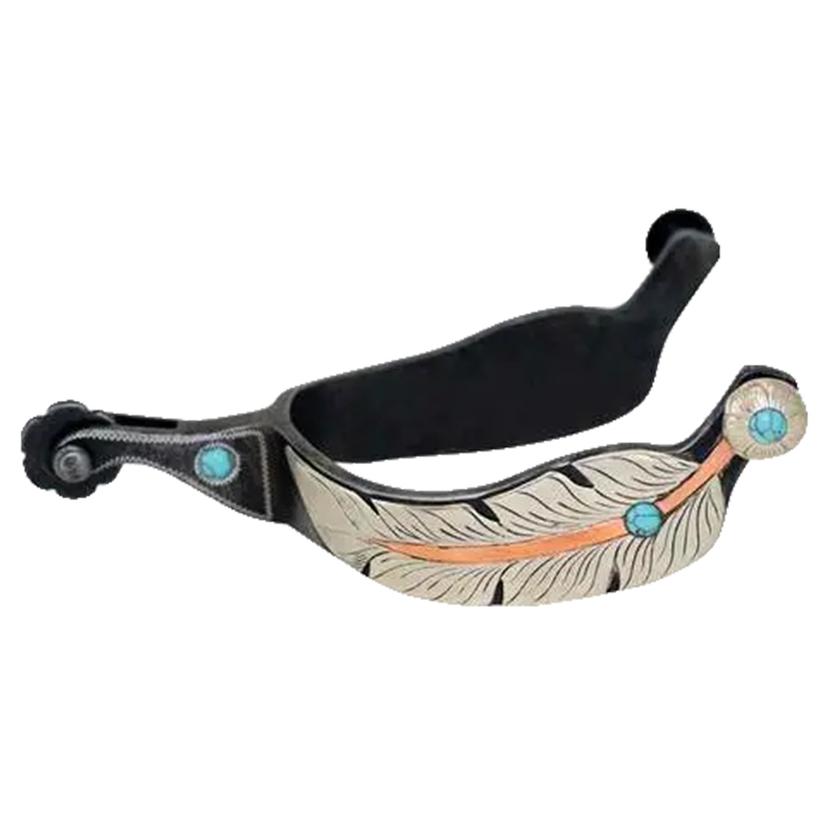 Metalab Tack Ladies / Silver Metalab Feather Mounted Spur