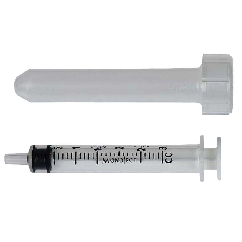 Monoject Supplies 3cc Monoject 3cc Regular Luer Syringe - 100/Box