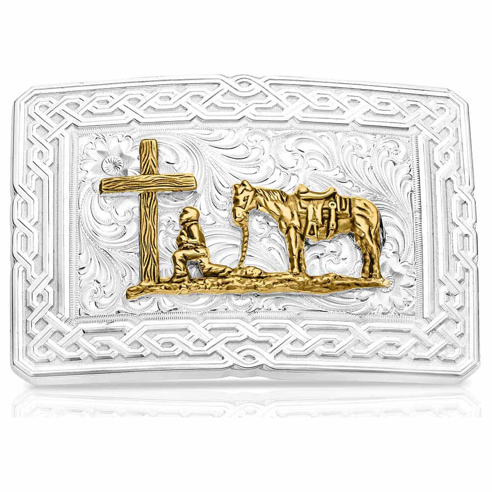 Montana Silversmiths Apparel Montana Silversmiths Silver and Gold Unyielding Grit Belt Buckle