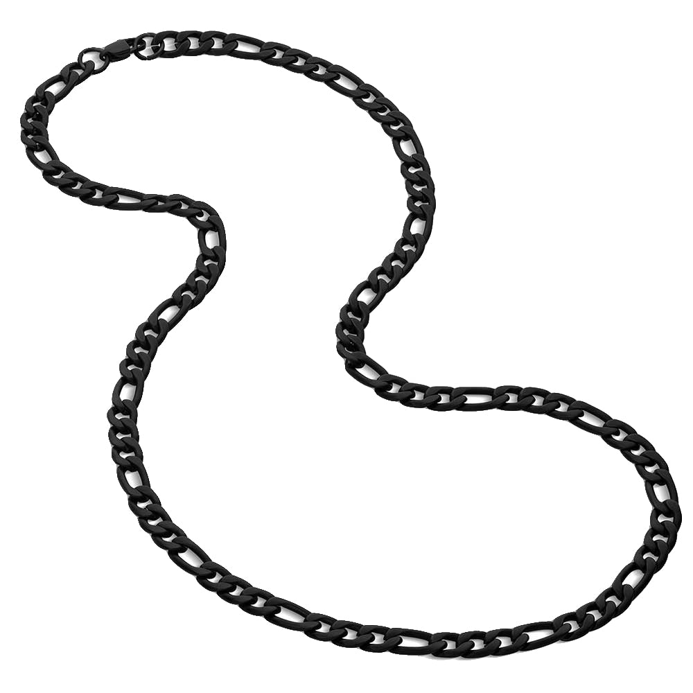 Montana Silversmiths Jewelry 24 Inch Montana Silversmiths Midnight Onyx Figaro Chain Necklace