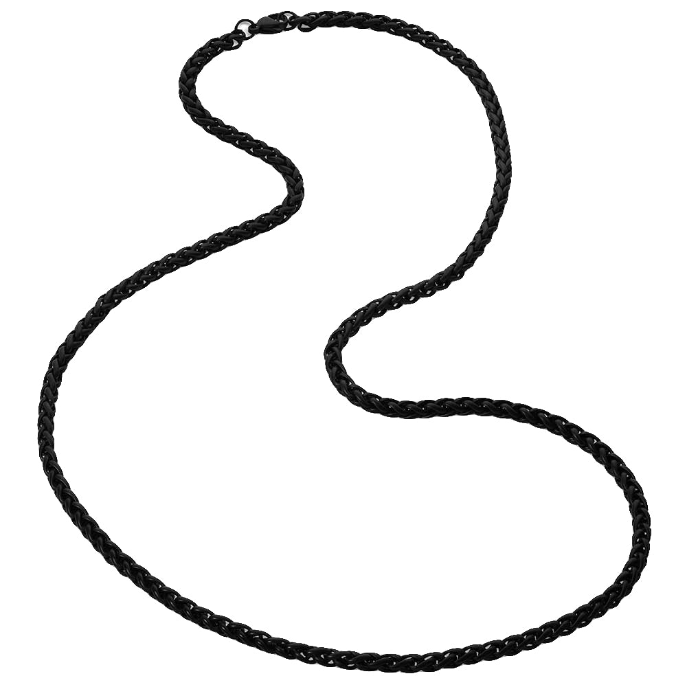 Montana Silversmiths Jewelry 24 Inch Montana Silversmiths Midnight Onyx Wheat Chain Necklace