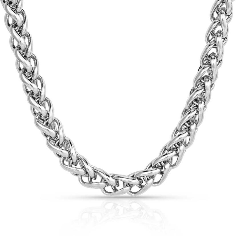 Montana Silversmiths Jewelry Silver / 21 Inch Montana Silversmiths Silver Wheat Chain Men's Necklace