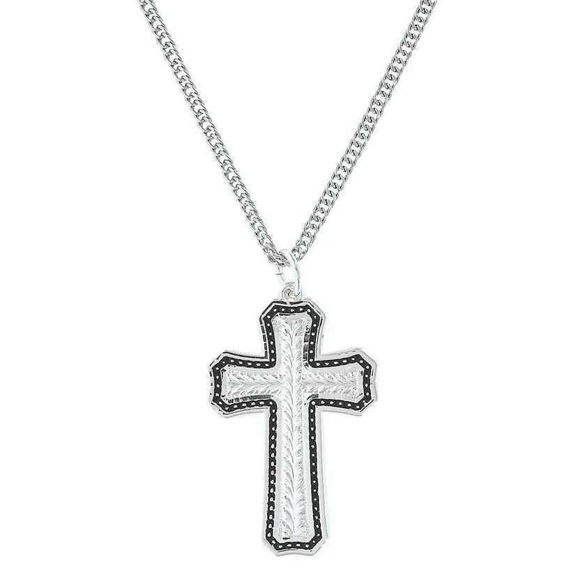 Montana Silversmiths Jewelry Silver / 26 Inch Montana Silversmith Large Silver Filigree Cross Necklace