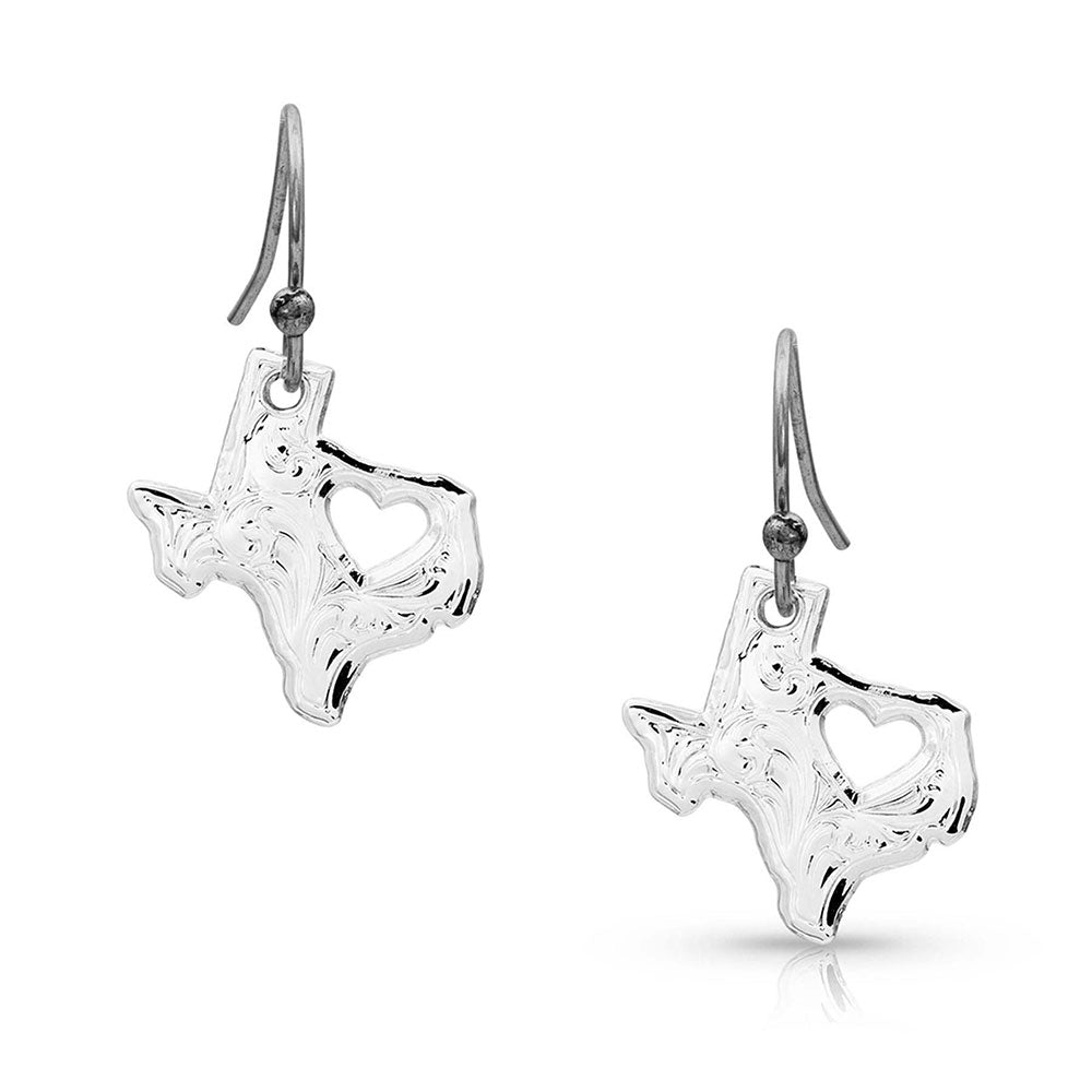 Montana Silversmiths Jewelry Silver Montana Silversmiths I Heart Texas State Charm Earrings