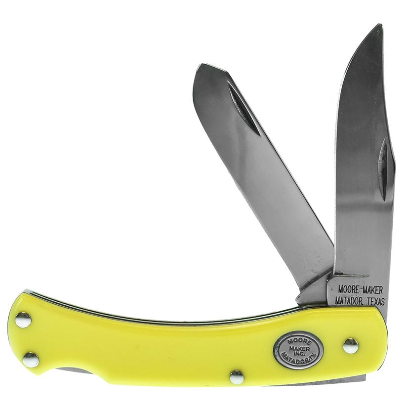 Moore Maker Knives Moore Maker Double Blade Lockback Trapper Pocket Knife 3 1/2"