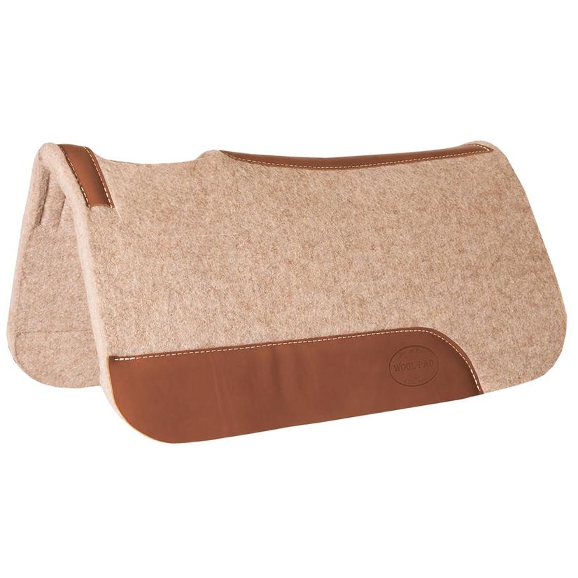 Mustang Tack 27"X27" / Tan Junior 27 x 27 Wool Contoured Pad 3/4"