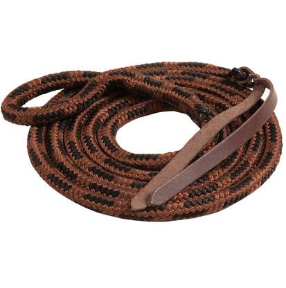 Mustang Tack 9' / Brown/Black Mustang Eye-Slide Poly Lead Rope