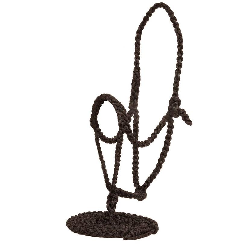Mustang Tack Black Mustang Flat Plaited Noseband Halter