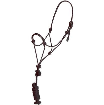 Mustang tack BLACK/WHITE Mustang Colt Rope Halter and Lead