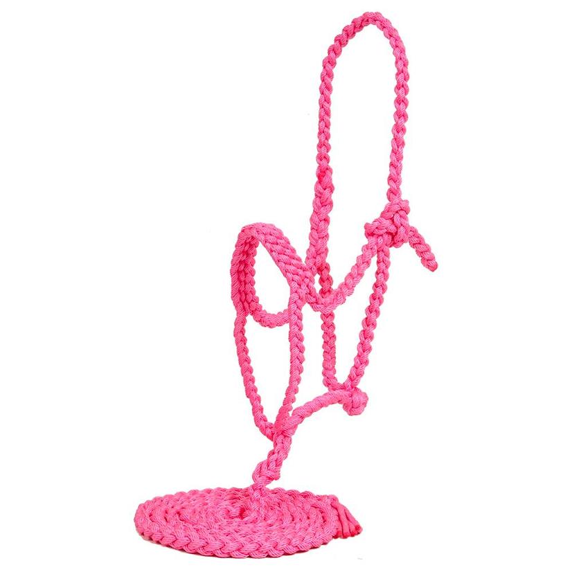 Mustang Tack Pink Mustang Flat Plaited Noseband Halter