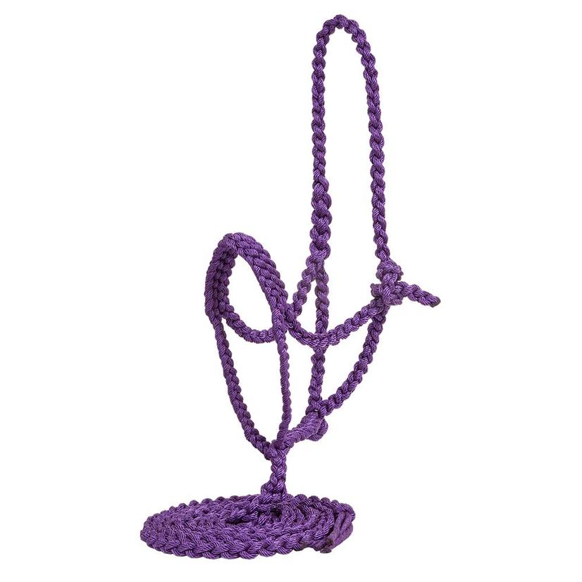 Mustang Tack Purple Mustang Flat Plaited Noseband Halter