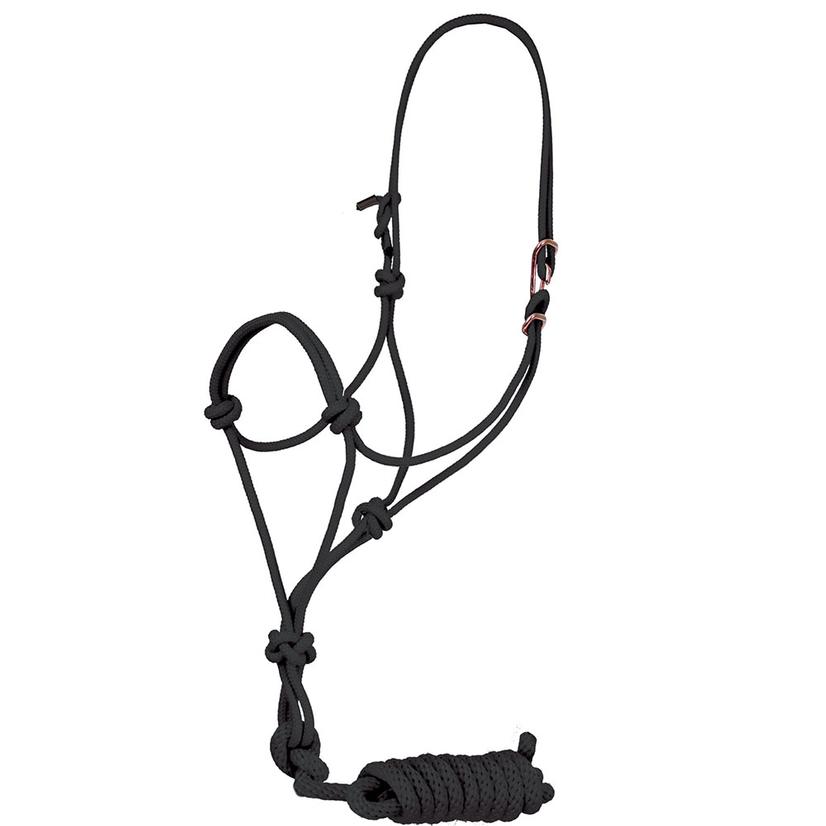 Mustang Tack Standard / Black Mustang Easy-On Rope Halter