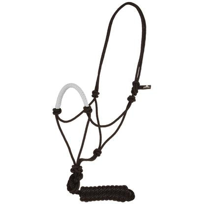 Mustang Tack Standard / White Mustang Solid Nose Rope Halter
