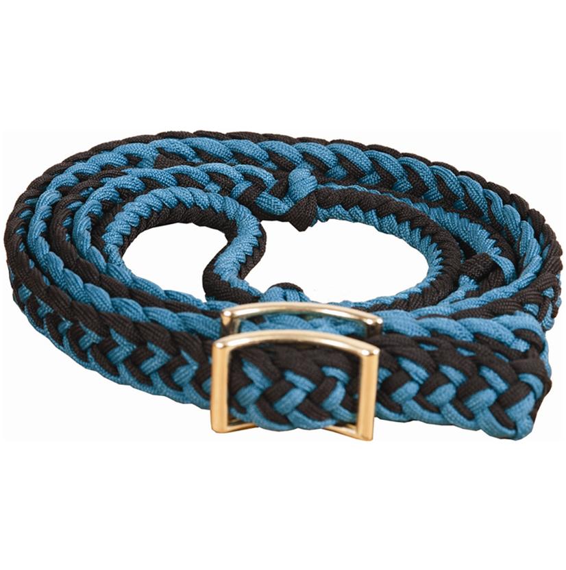 Mustang Tack Teal/Black / 8' Mustang Braided Barrel Racing Rein