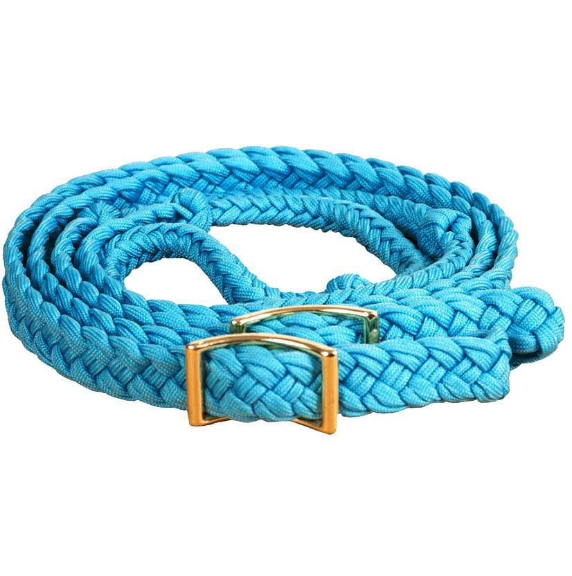 Mustang Tack Turquoise / 8' Mustang Braided Barrel Racing Rein
