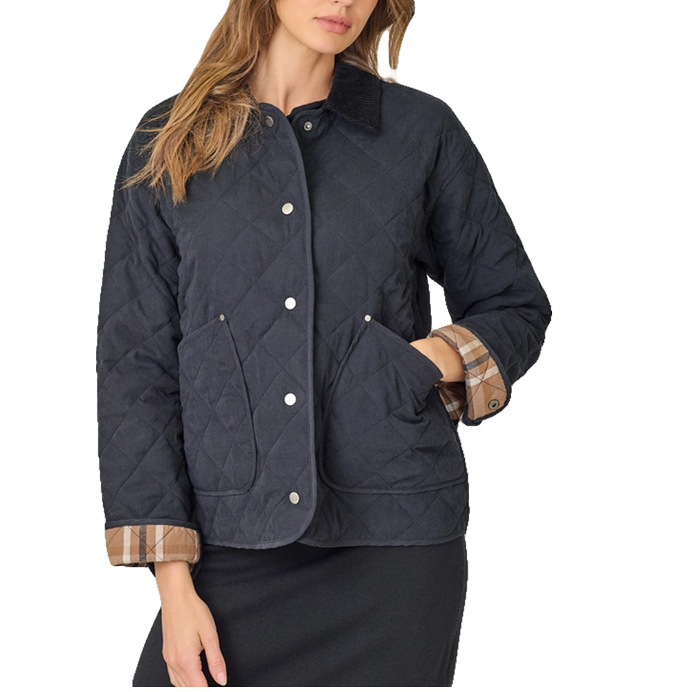 Mystree Apparel Black / S Mystree Contrast Quilted Womens Jacket