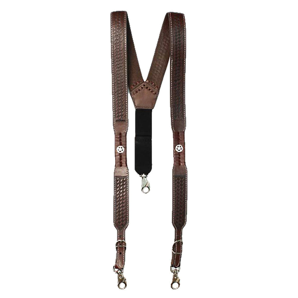Nocona Belts Apparel Nocona Belts Brown Basket Weave Gallus Men's Suspenders