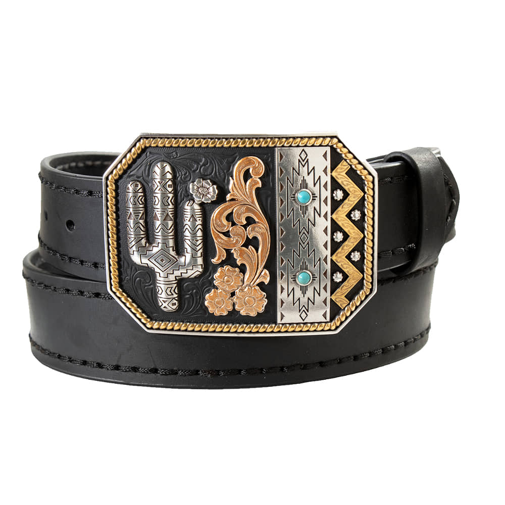 Nocona Belts Apparel Nocona Belts Ladies Belt 1 1/2 Step Lacing Black