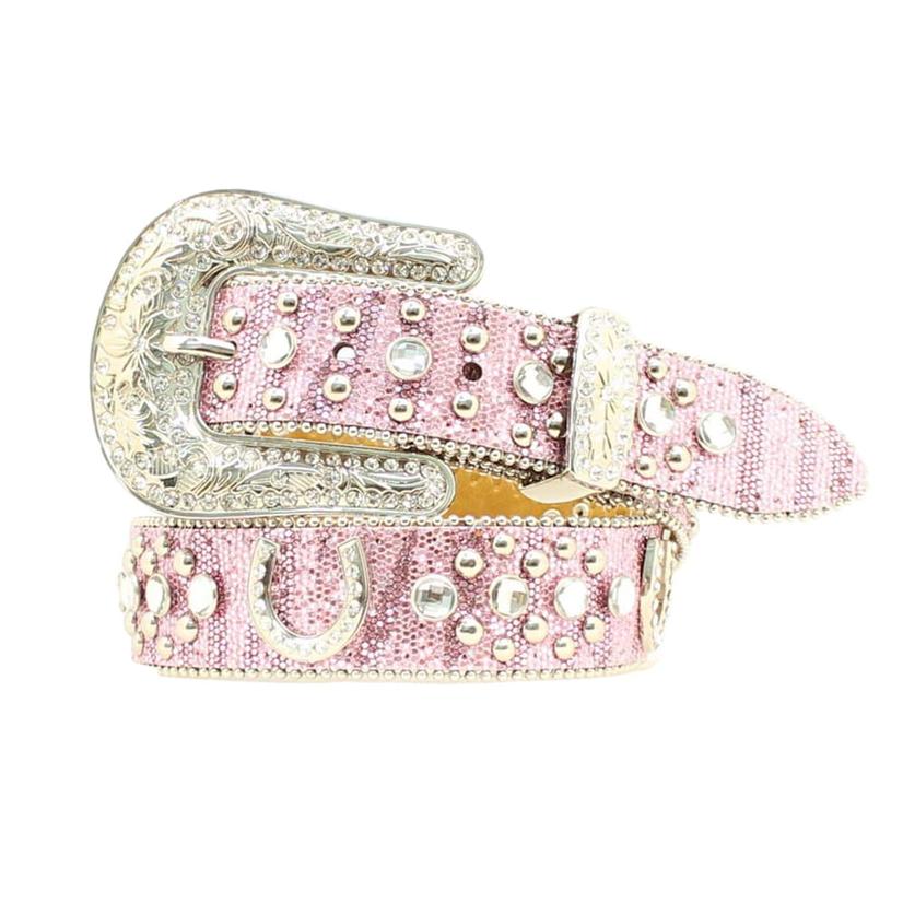 Nocona Belts Apparel Nocona Belts Silver Rhinestone Embellished Longhorn Buckle
