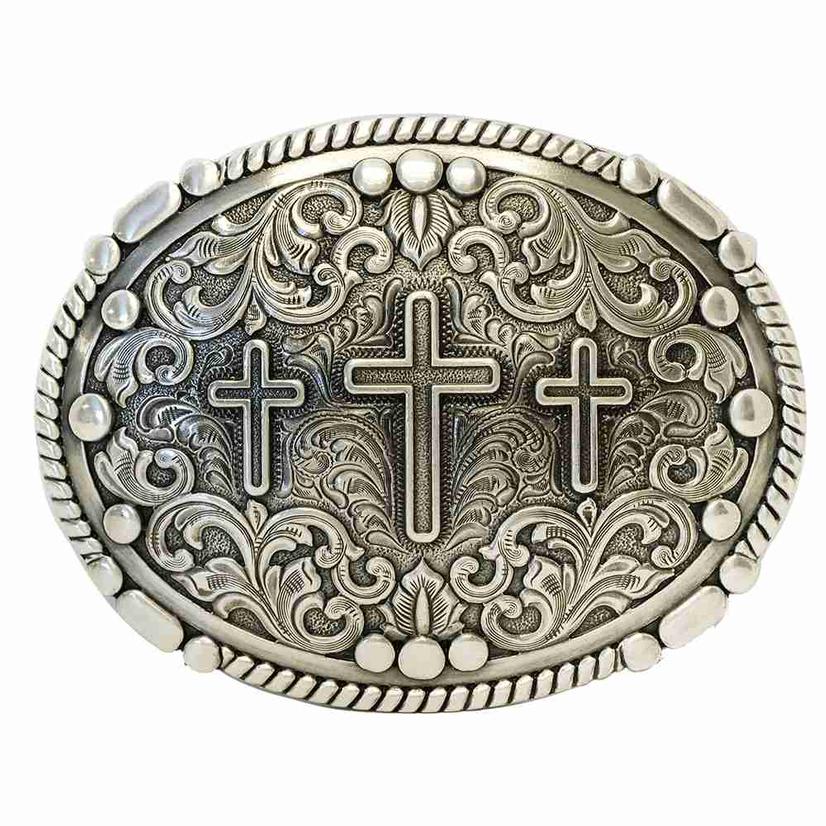 Nocona Belts Apparel Silver / OSFA Nocona Belts Silver Cross Belt Buckle