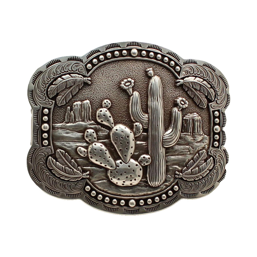 Nocona Belts Jewelry CACTUS LANDSCAPE BUCKLE