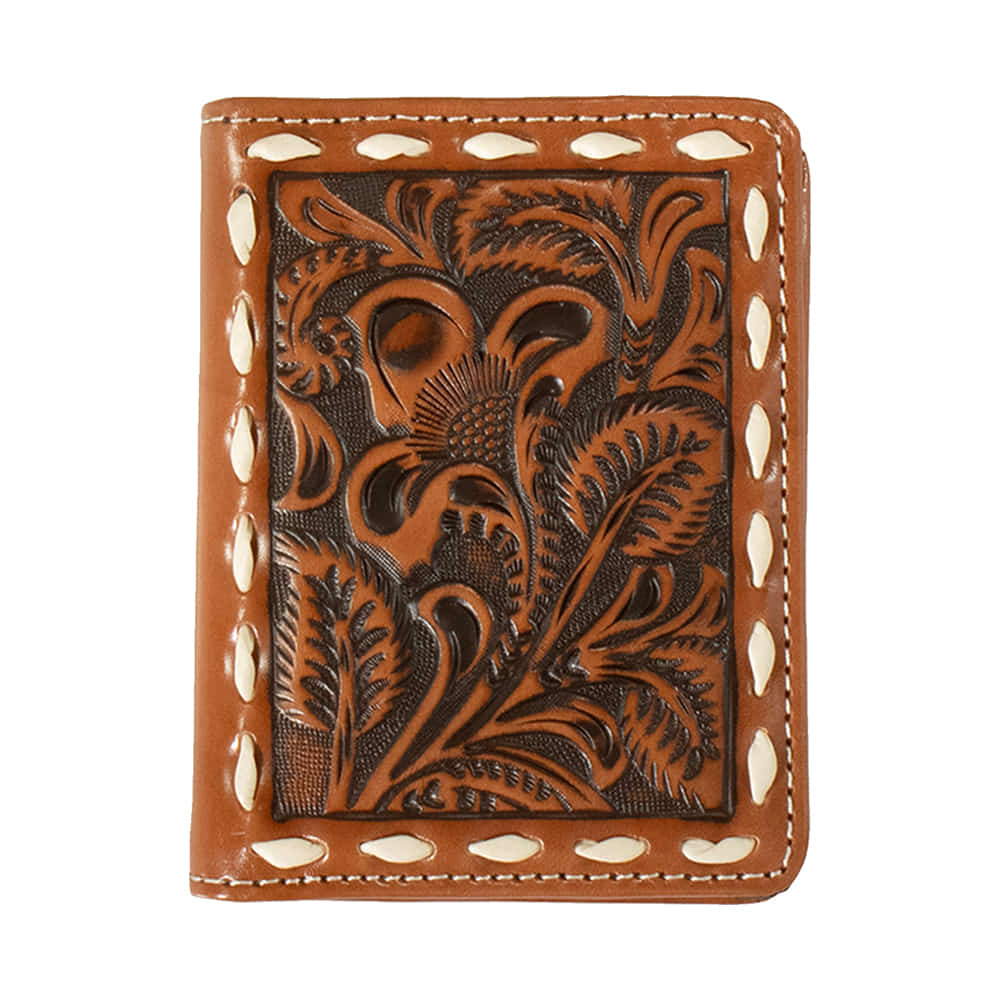 Nocona Belts Other Nocona Belts Men’s Bifold Flip Style Buck Lace Floral Embossed Wallet