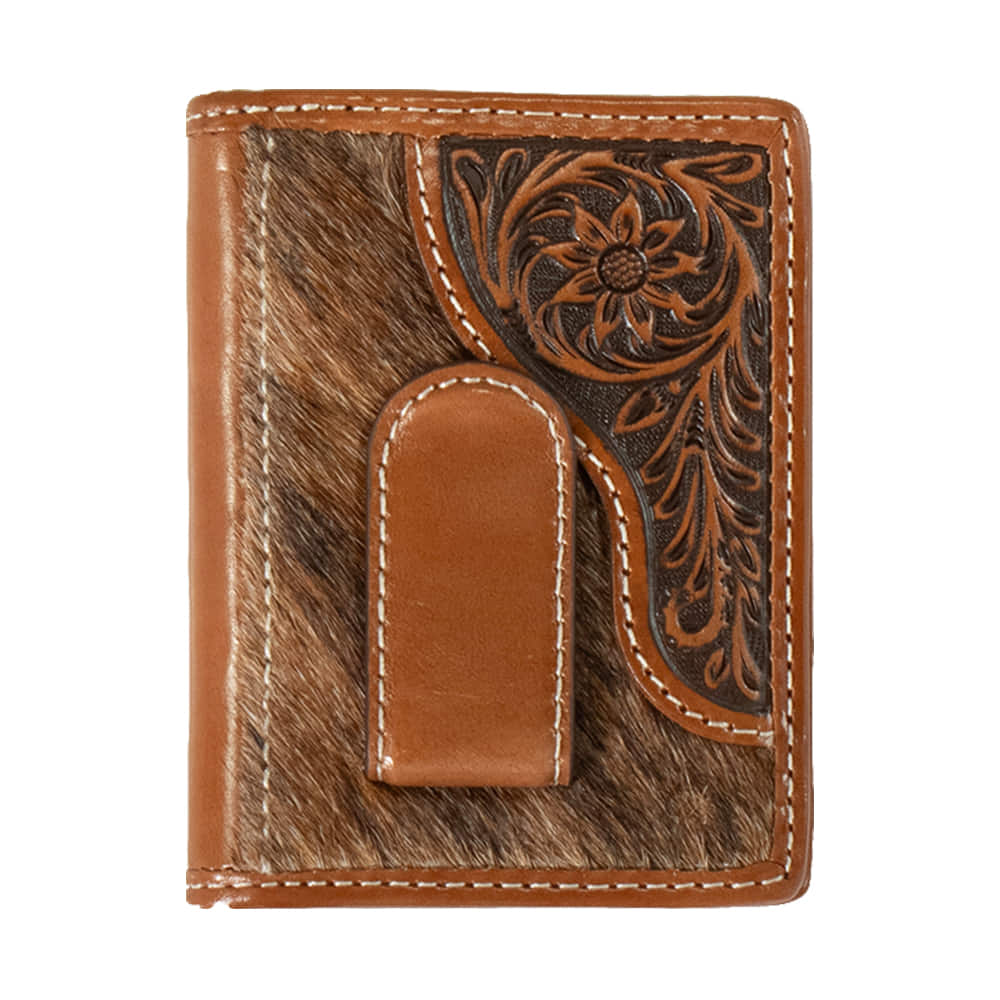 Nocona Belts Other Nocona Belts Men's Brown Calf Hair Bifold And Money Clip Wallet